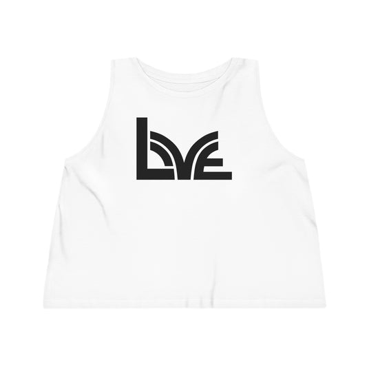 Women's Dancer 100% Organic Cotton Cropped Tank Top (Love)