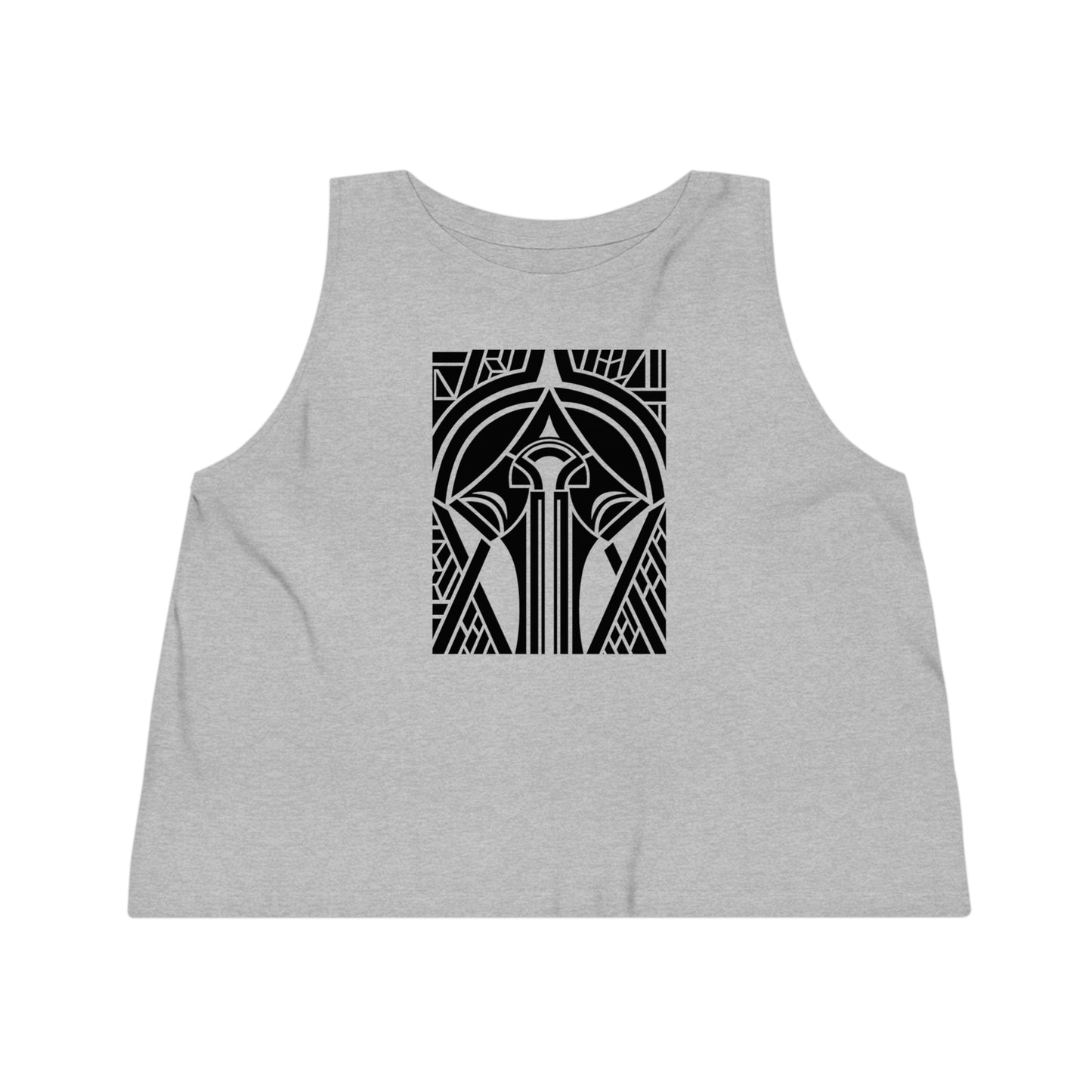 Women's Dancer 100% Organic Cotton Cropped Tank Top (Design 25[2])