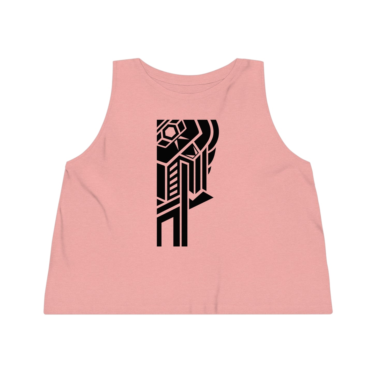 Women's Dancer 100% Organic Cotton Cropped Tank Top (Design 28)