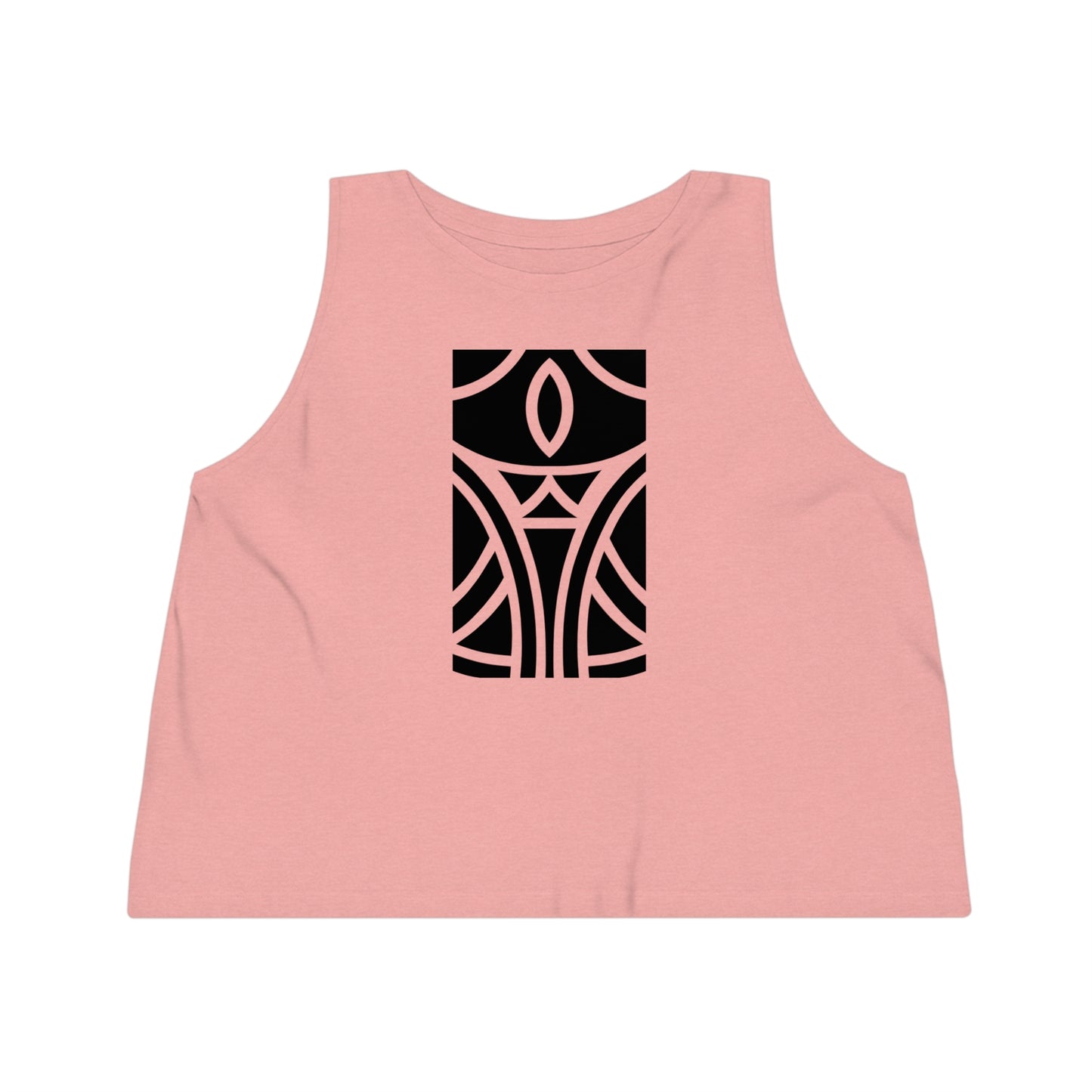 Women's Dancer 100% Organic Cotton Cropped Tank Top (Design 12)