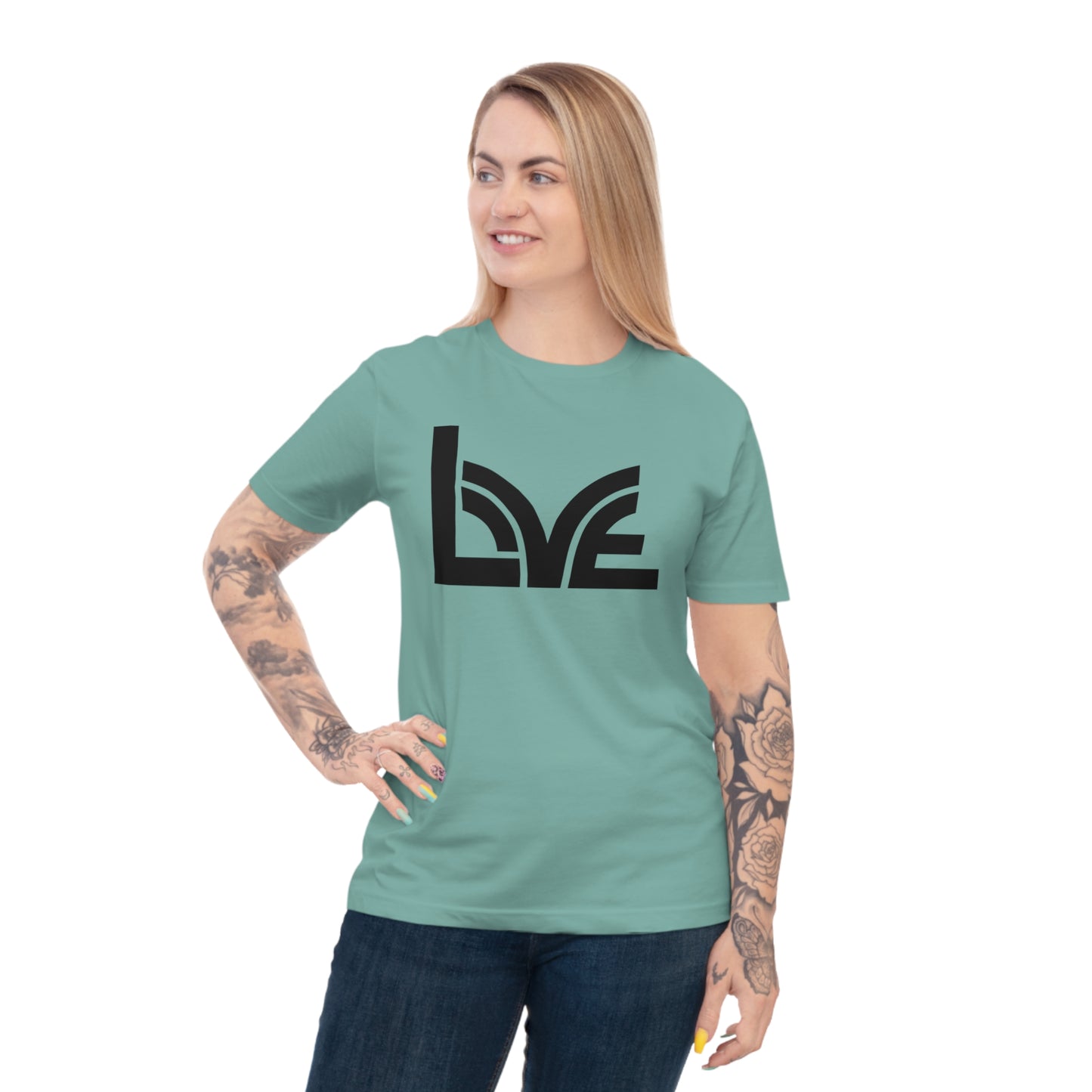 Unisex 100% Organic Cotton Classic Jersey T-shirt (Love)