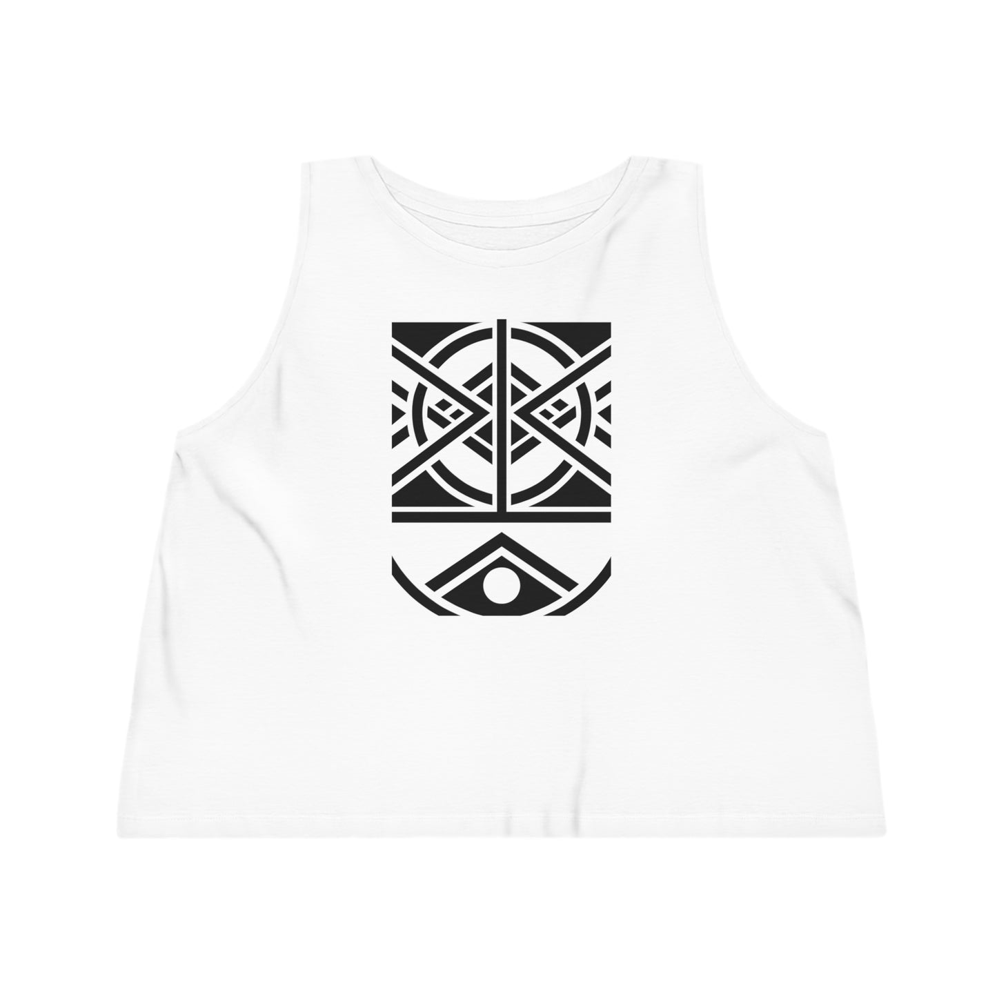 Women's Dancer 100% Organic Cotton Cropped Tank Top (Design 1)