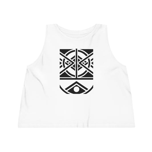 Women's Dancer 100% Organic Cotton Cropped Tank Top (Design 1)