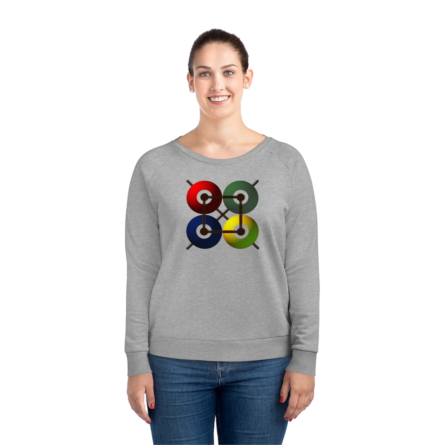 Women's Dazzler 85% Organic Cotton Relaxed Fit Sweatshirt (Design 16)