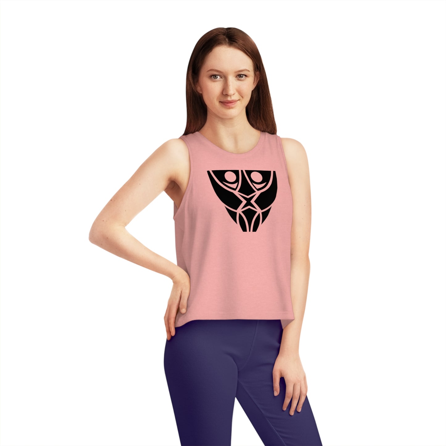 Women's Dancer 100% Organic Cotton Cropped Tank Top (Design 19)