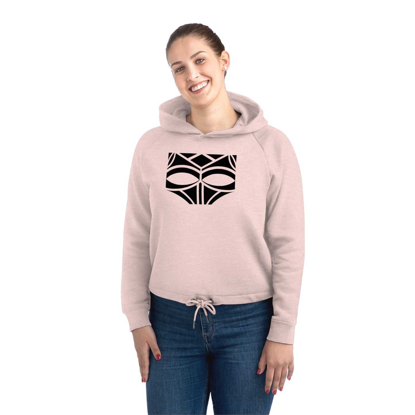 Women's Bower 85% Organic Cotton Cropped Hoodie (Design 3)