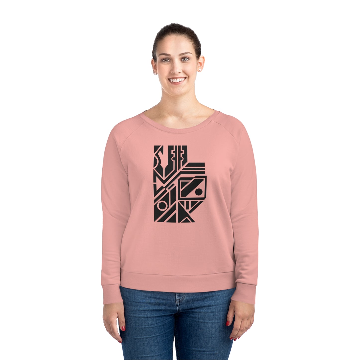 Women's Dazzler 85% Organic Cotton Relaxed Fit Sweatshirt (Design 6)