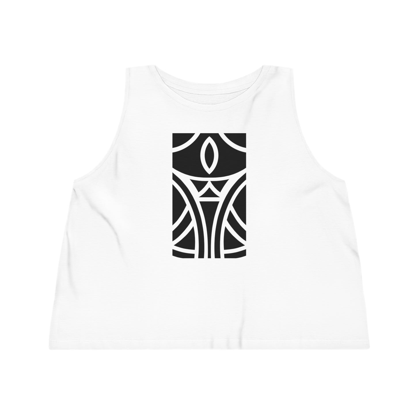 Women's Dancer 100% Organic Cotton Cropped Tank Top (Design 12)