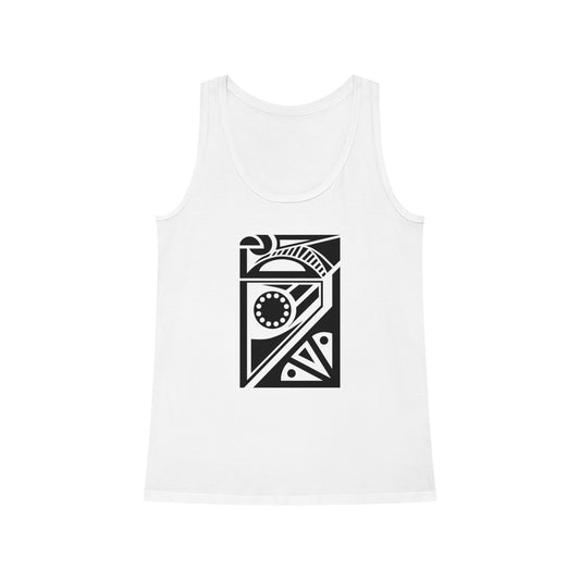 Women's Dreamer 100% Organic Cotton Tank Top (Design 17)