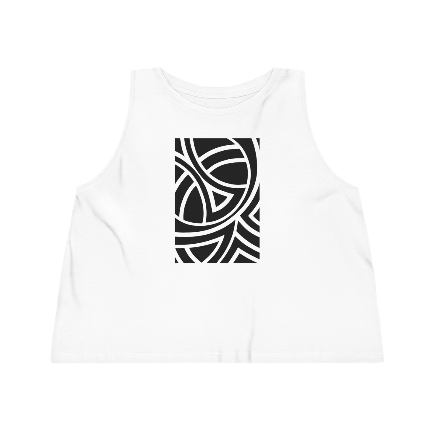 Women's Dancer 100% Organic Cotton Cropped Tank Top (Design 4)