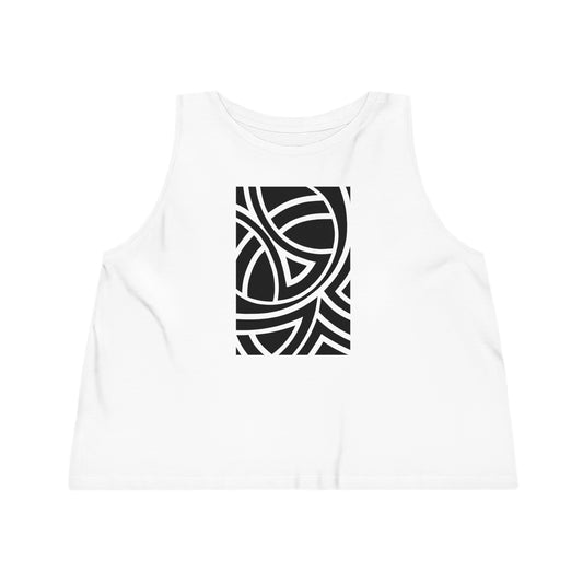 Women's Dancer 100% Organic Cotton Cropped Tank Top (Design 4)