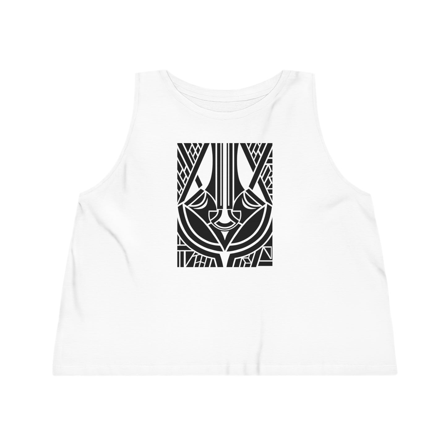 Women's Dancer 100% Organic Cotton Cropped Tank Top (Design 25)