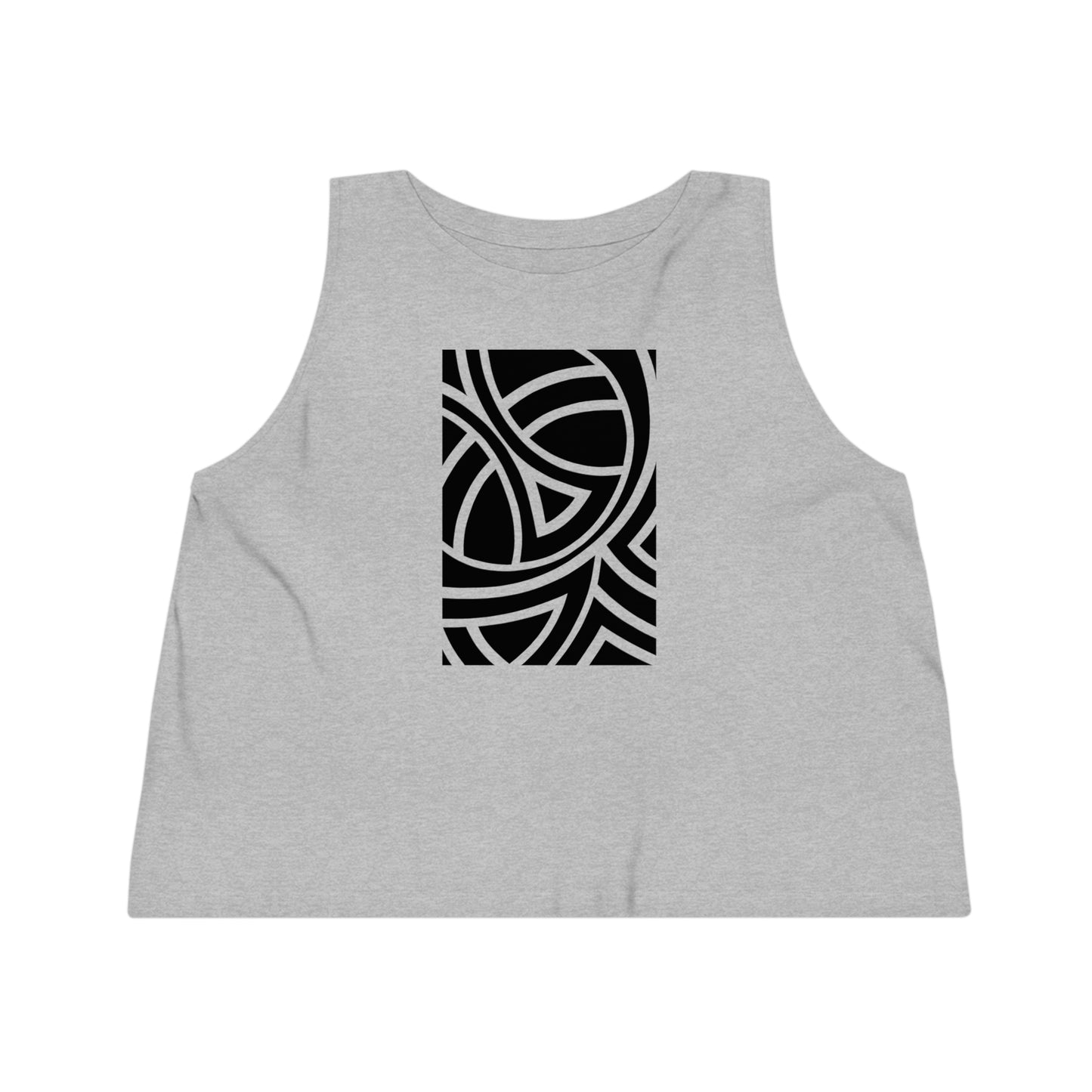 Women's Dancer 100% Organic Cotton Cropped Tank Top (Design 4)