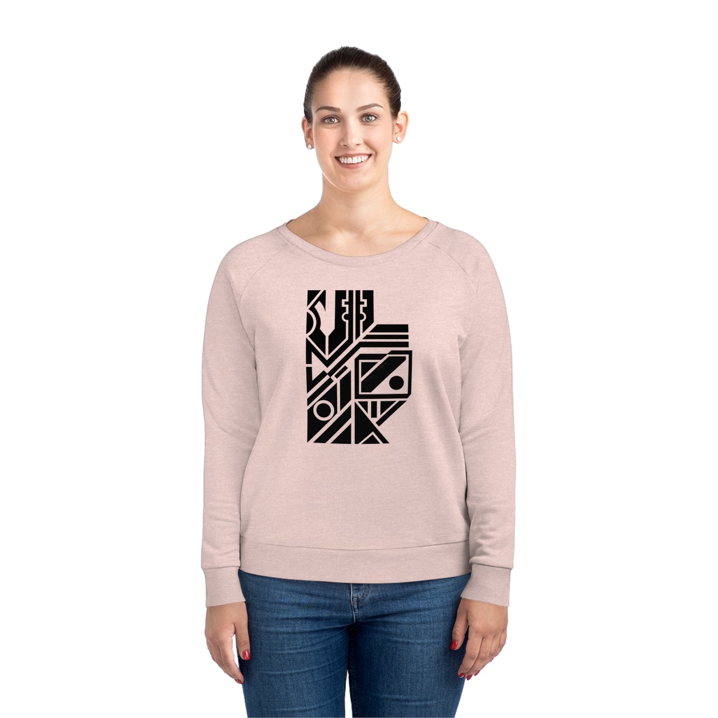 Women's Dazzler 85% Organic Cotton Relaxed Fit Sweatshirt (Design 6)