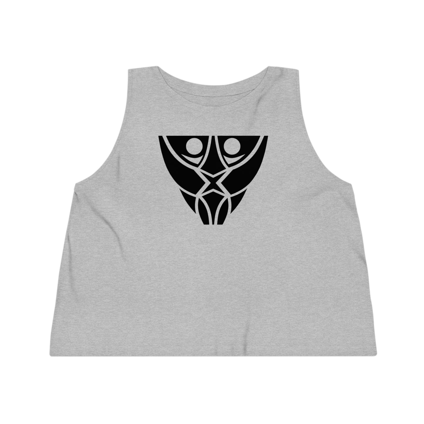 Women's Dancer 100% Organic Cotton Cropped Tank Top (Design 19)