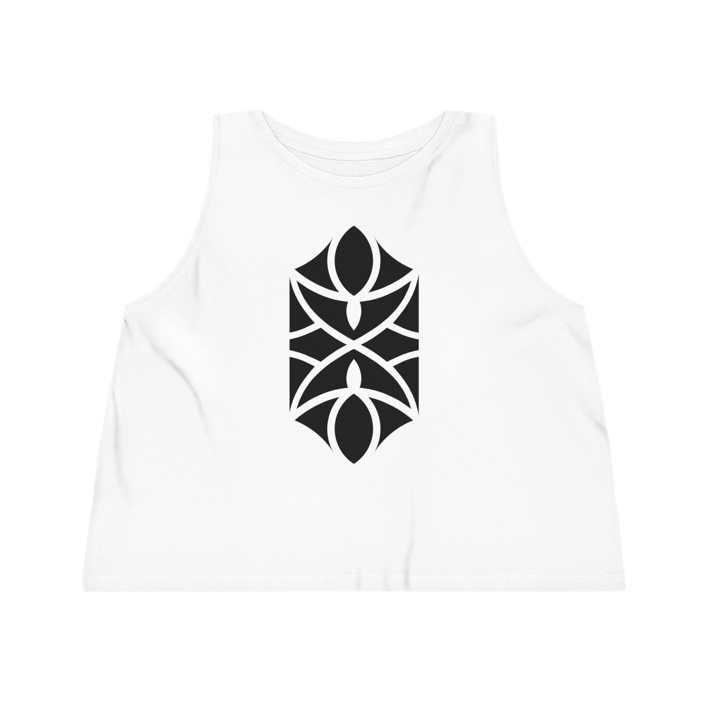 Women's Dancer 100% Organic Cotton Cropped Tank Top (Design 18)