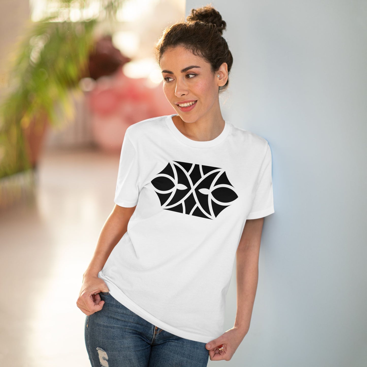 Unisex 100% Organic Cotton Creator T-shirt (Design 18[2])