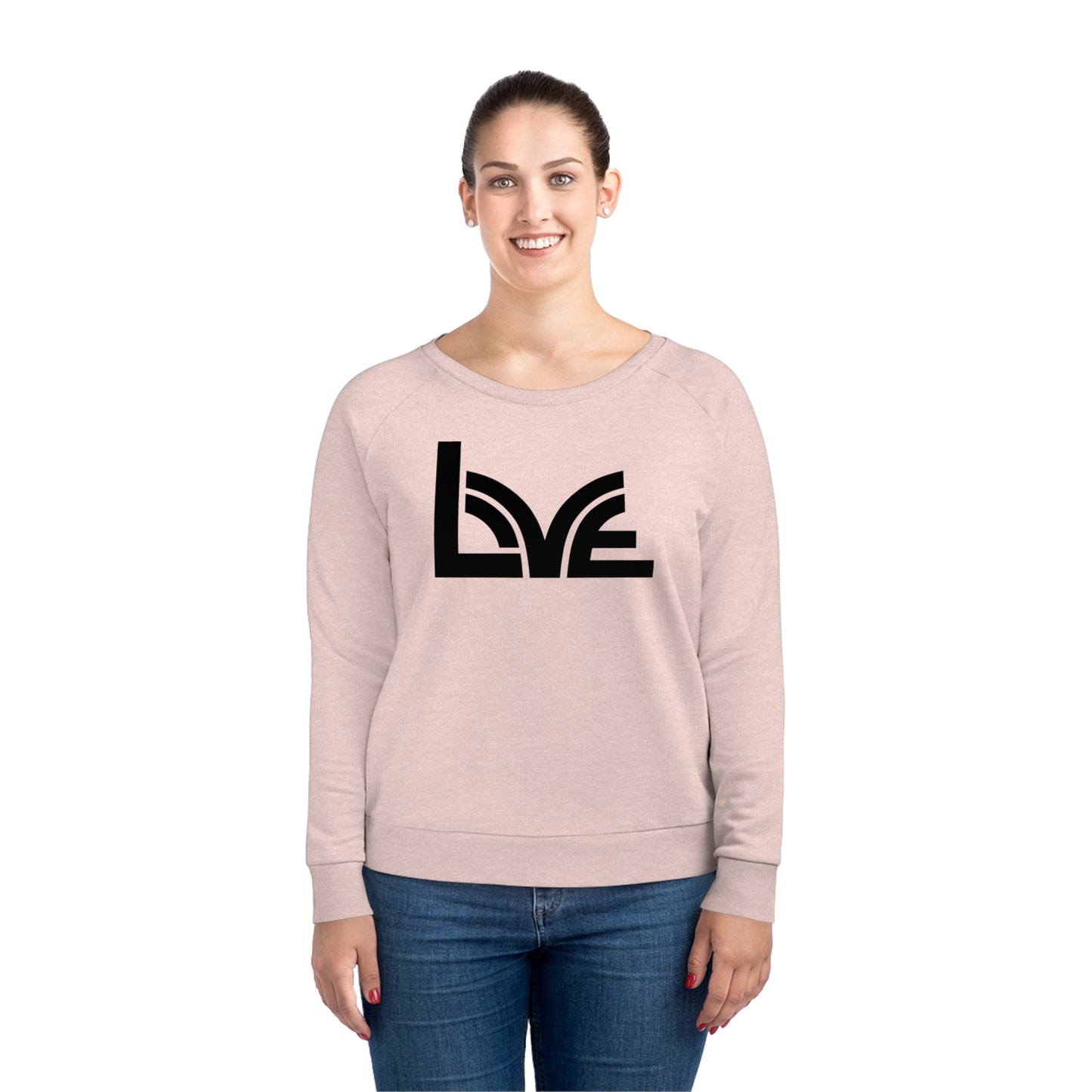 Women's Dazzler 85% Organic Cotton Relaxed Fit Sweatshirt (Love)