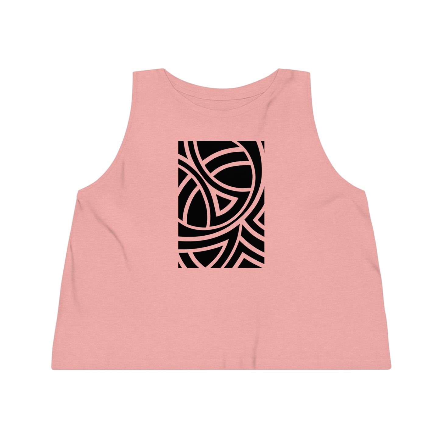 Women's Dancer 100% Organic Cotton Cropped Tank Top (Design 4)