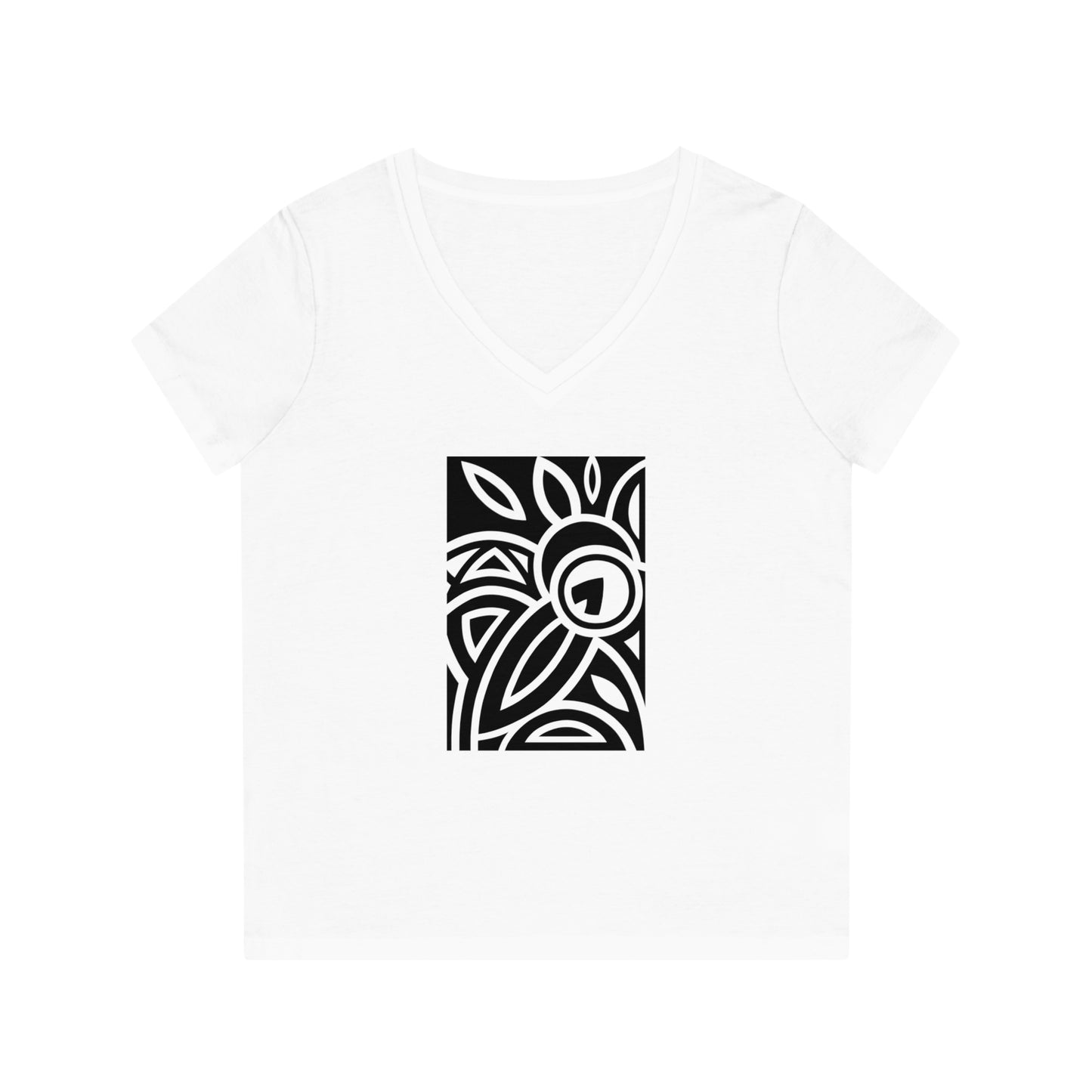 Women's Evoker 100% Organic Cotton V-Neck T-Shirt (Design 23)