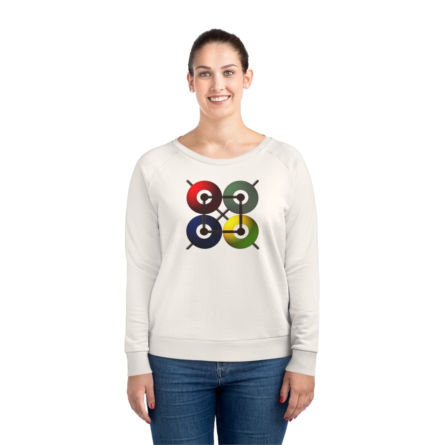 Women's Dazzler 85% Organic Cotton Relaxed Fit Sweatshirt (Design 16)