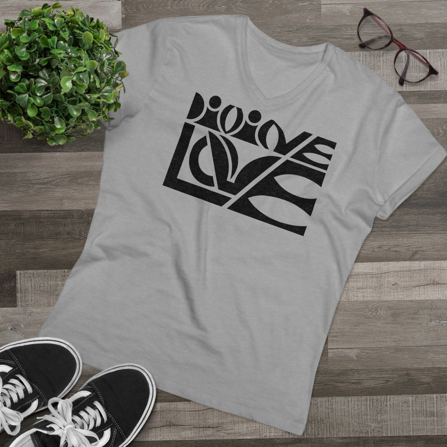 Men’s Presenter 100% Organic Cotton V-neck T-Shirt (Divine Love)