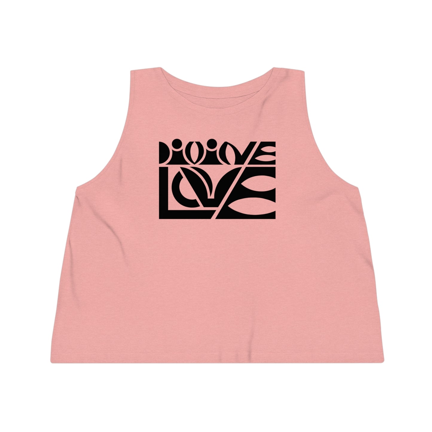 Women's Dancer 100% Organic Cotton Cropped Tank Top (Divine Love)