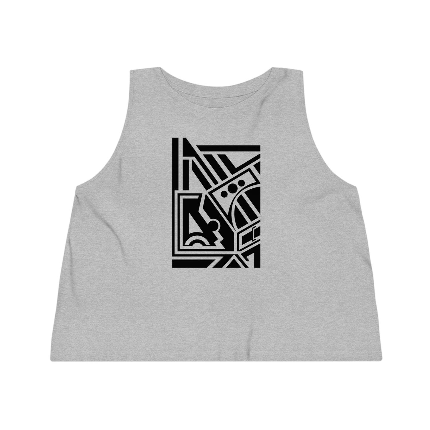 Women's Dancer 100% Organic Cotton Cropped Tank Top (Design 2)