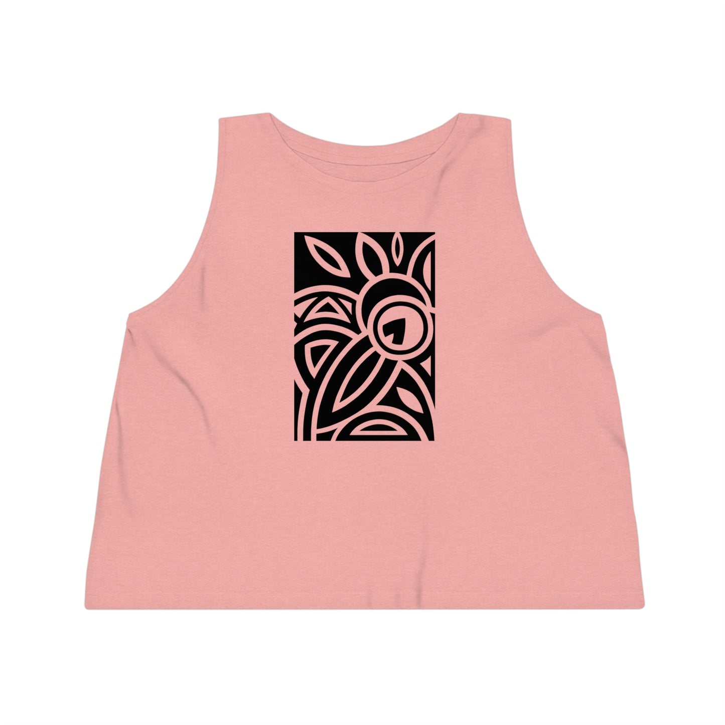 Women's Dancer 100% Organic Cotton Cropped Tank Top (Design 23)