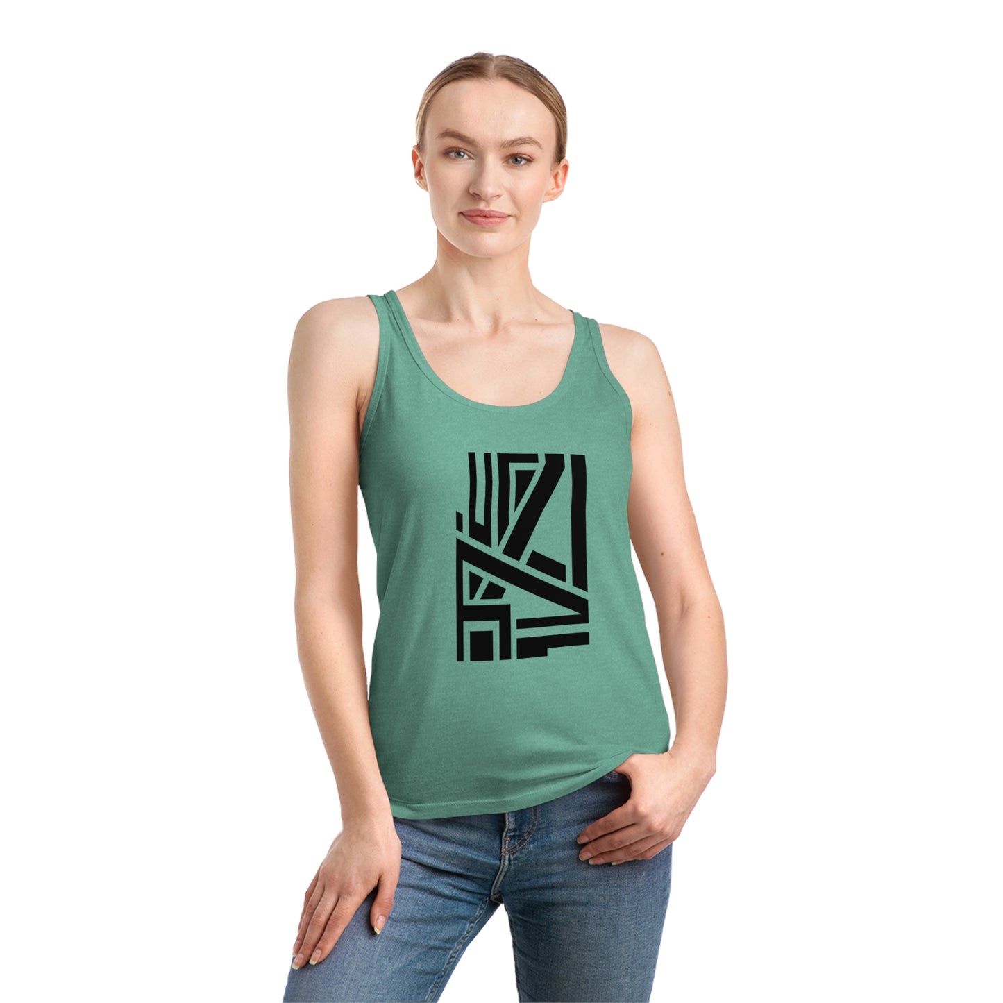 Women's Dreamer 100% Organic Cotton Tank Top (Design 22)