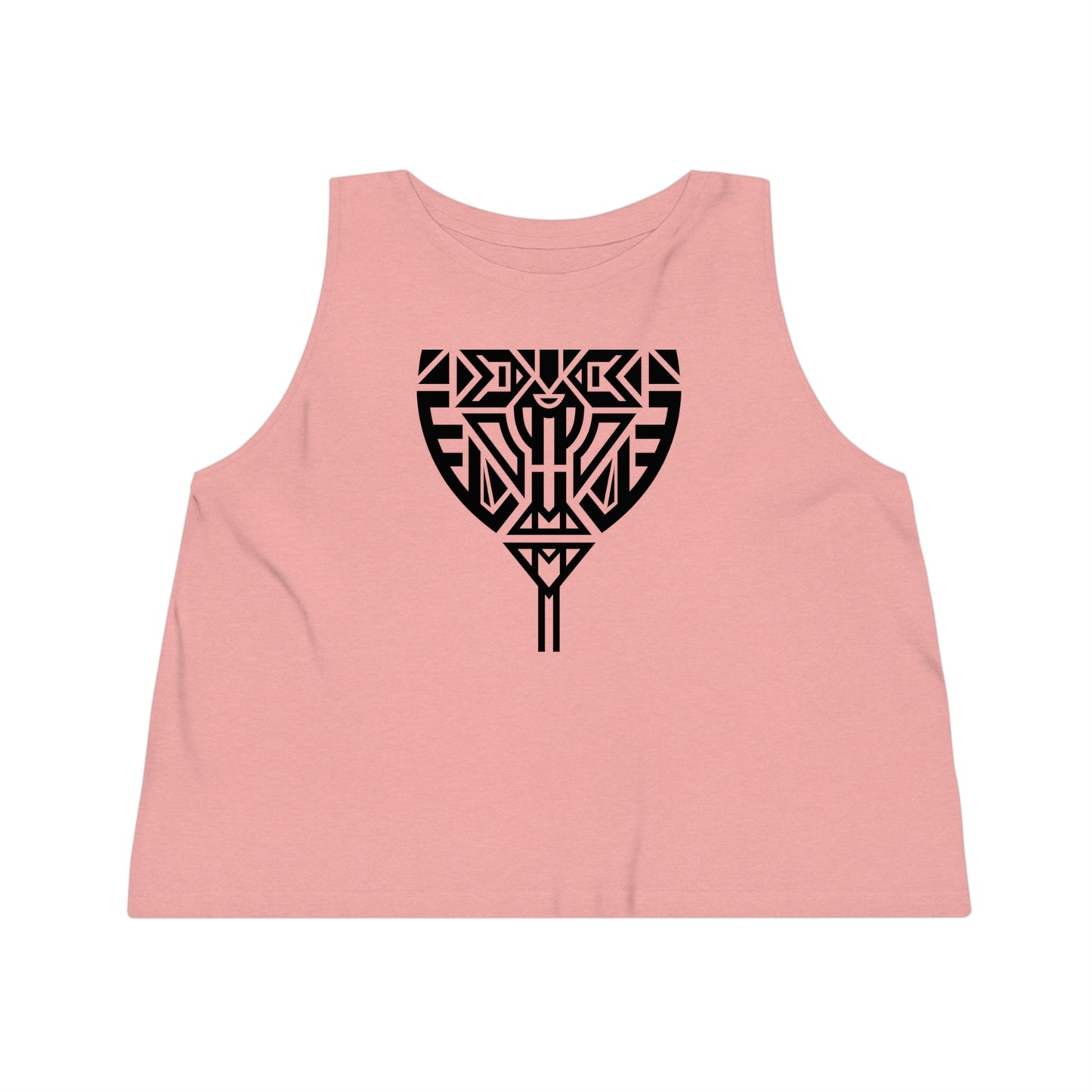 Women's Dancer 100% Organic Cotton Cropped Tank Top (Design 10)