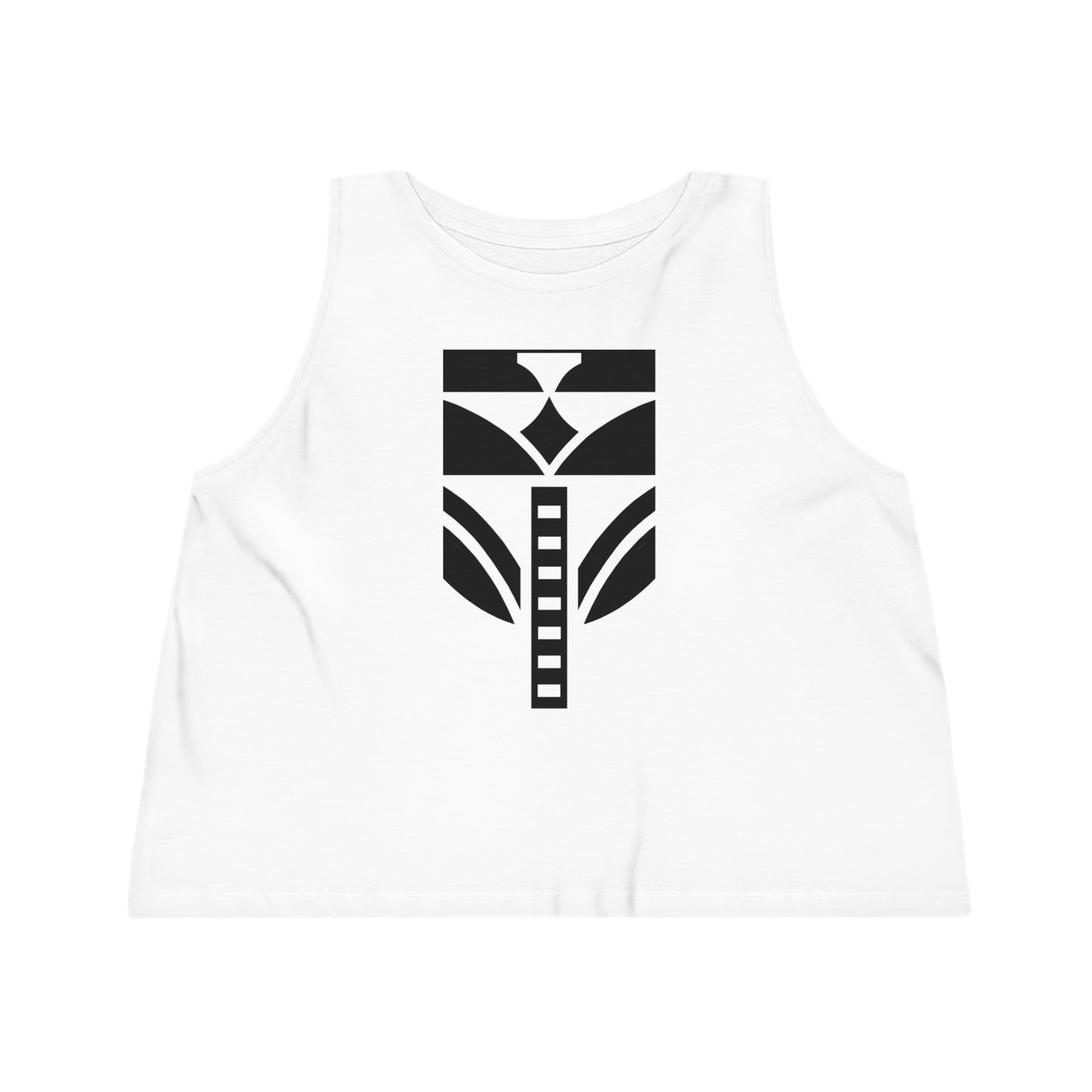 Women's Dancer 100% Organic Cotton Cropped Tank Top (Design 8)