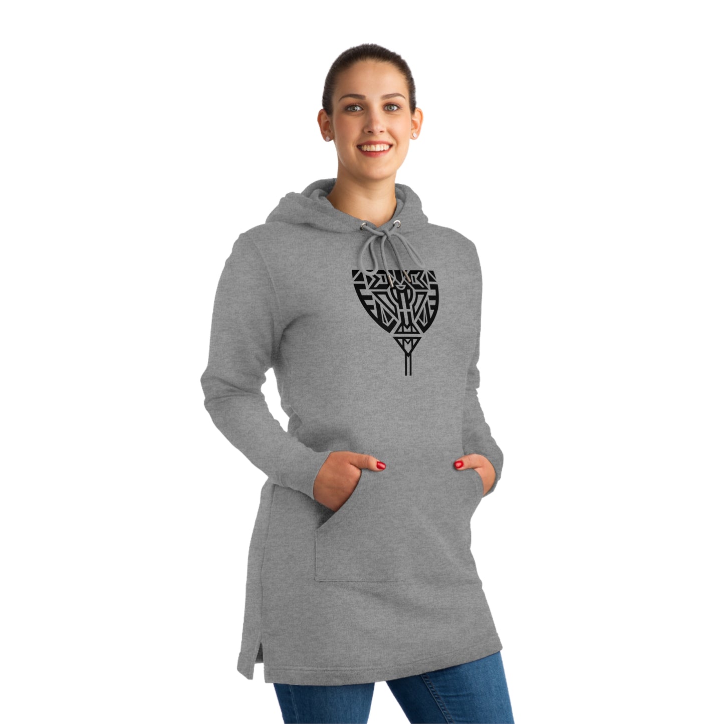 Women's Streeter 85% Organic Cotton Hoodie Dress (Design 10)