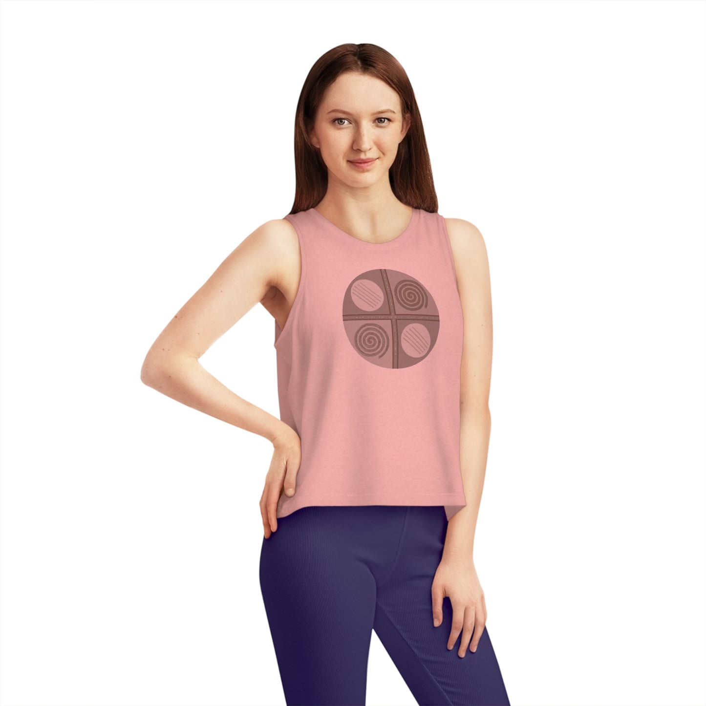 Women's Dancer 100% Organic Cotton Cropped Tank Top (Design 15)