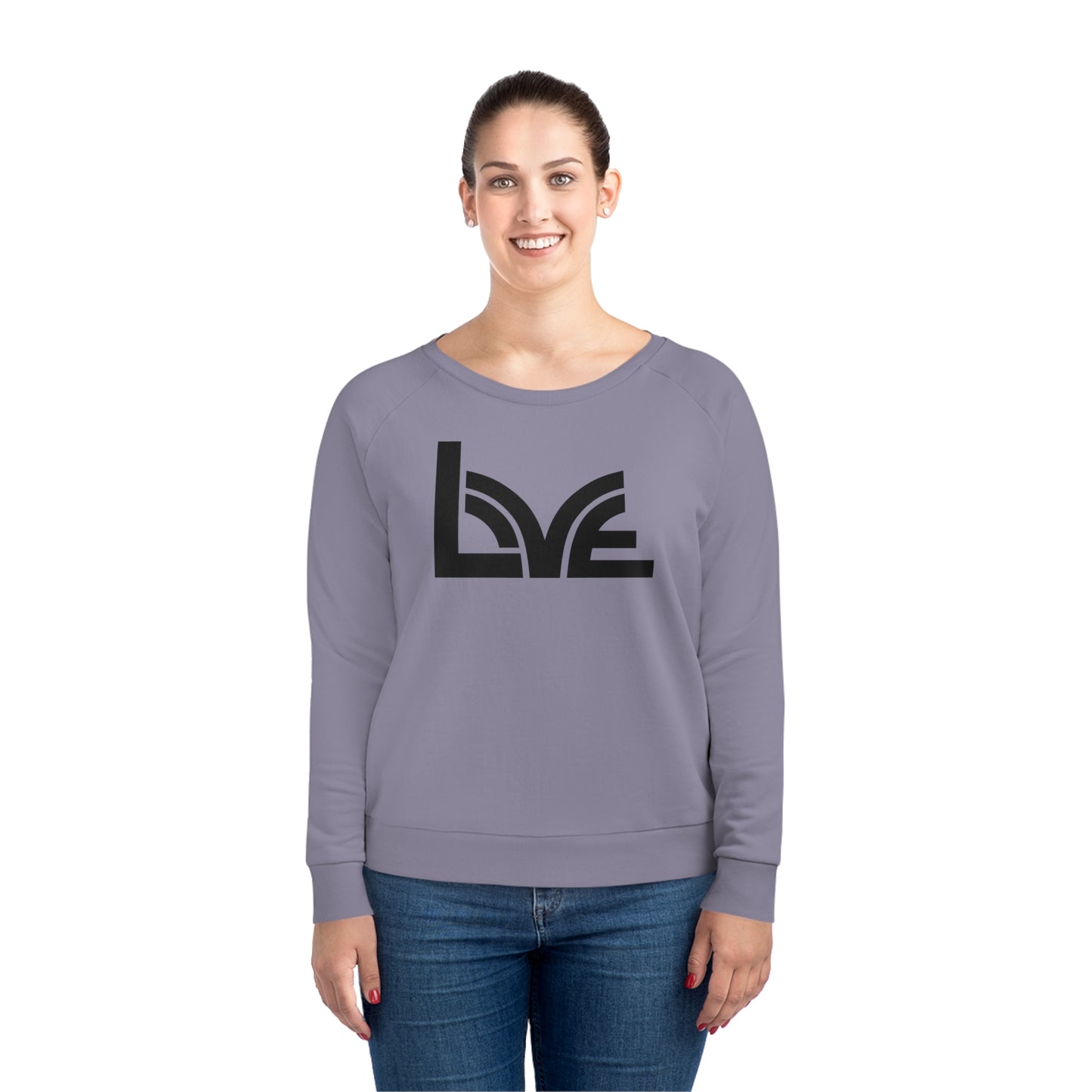 Women's Dazzler 85% Organic Cotton Relaxed Fit Sweatshirt (Love)