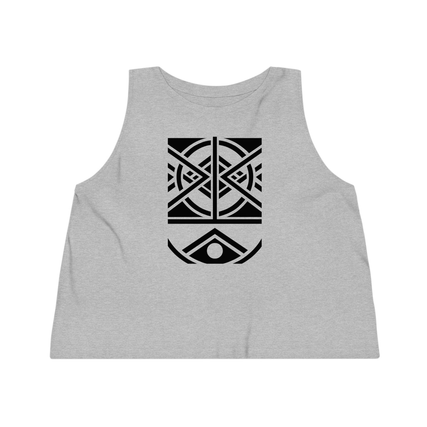 Women's Dancer 100% Organic Cotton Cropped Tank Top (Design 1)