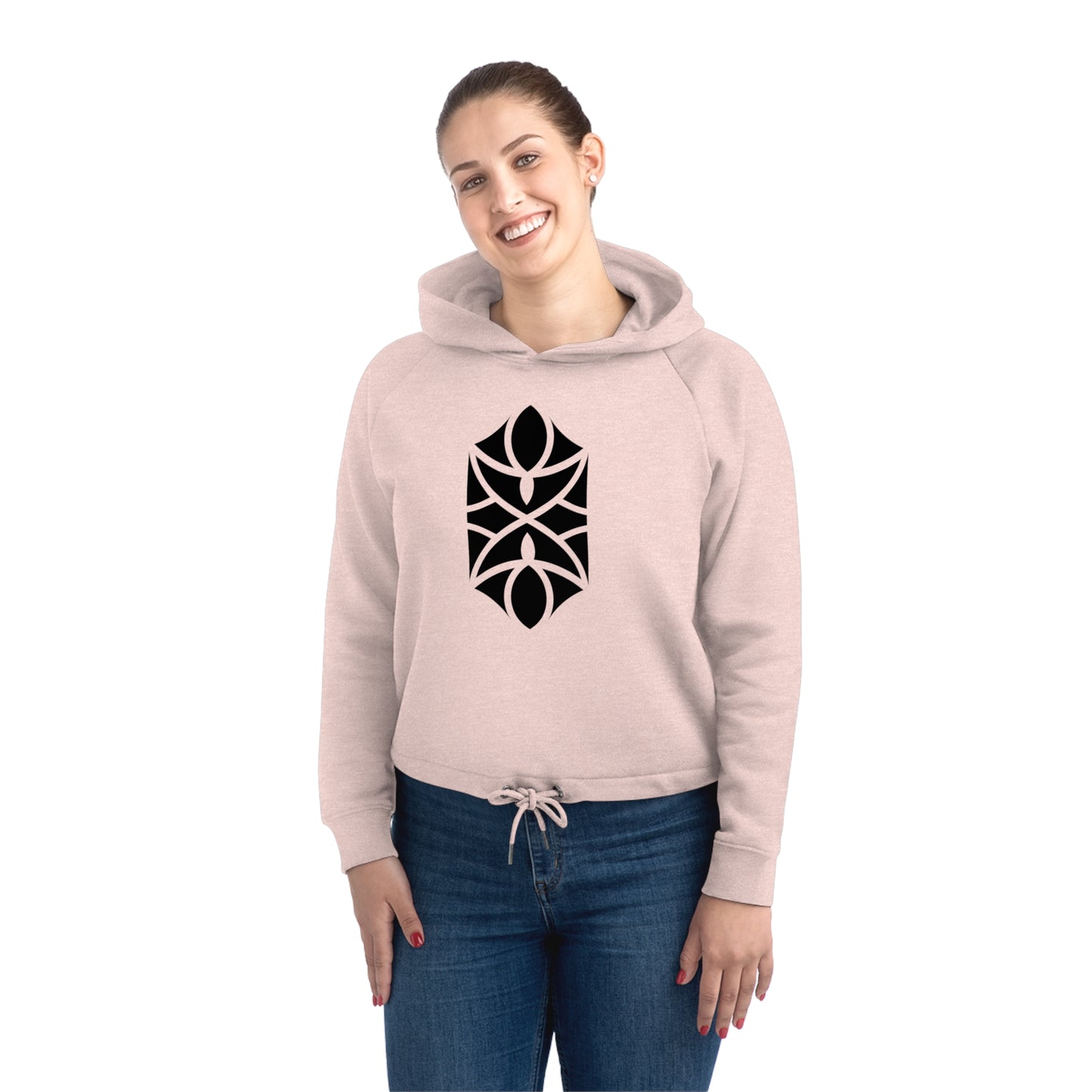 Women's Bower 85% Organic Cotton Cropped Hoodie (Design 18)