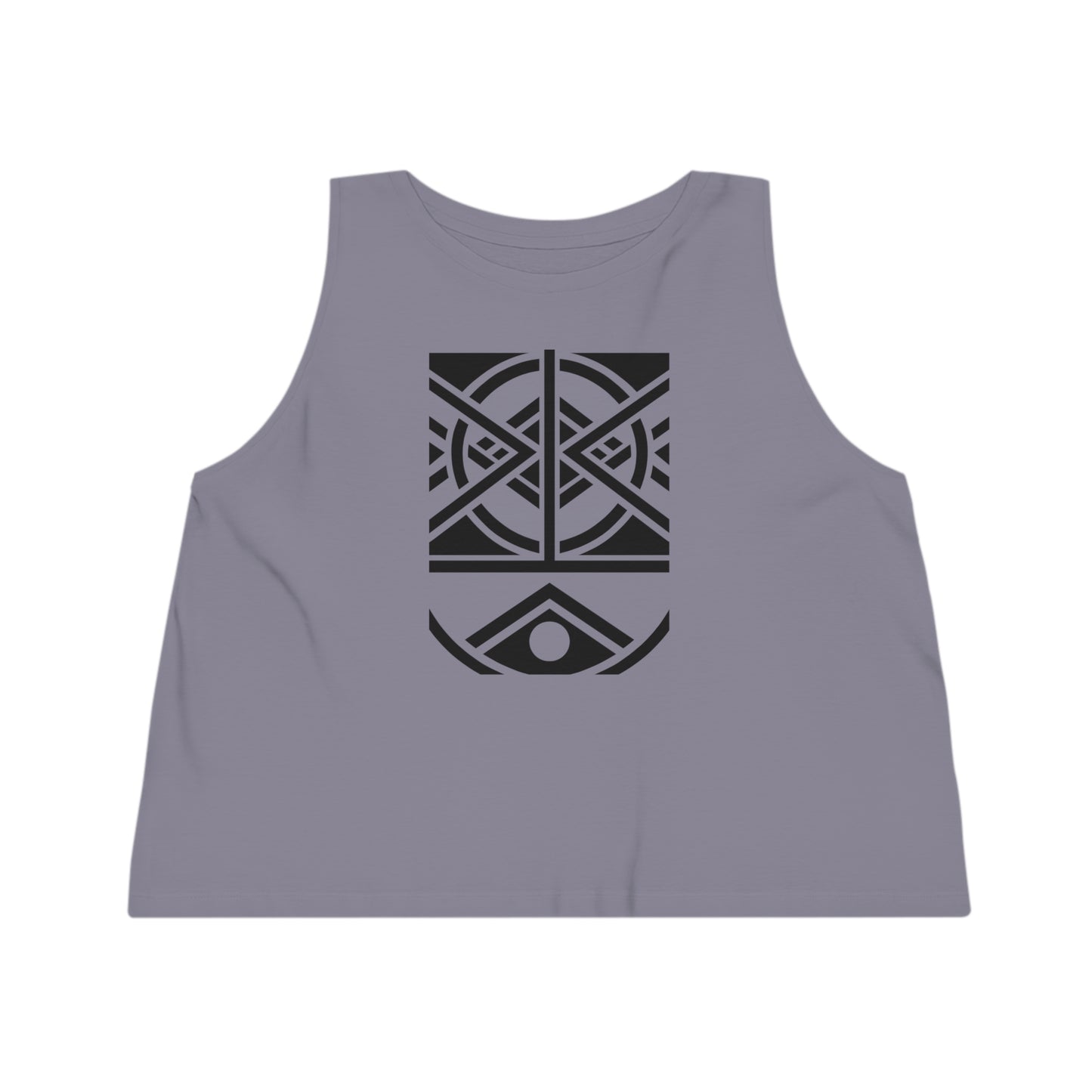 Women's Dancer 100% Organic Cotton Cropped Tank Top (Design 1)