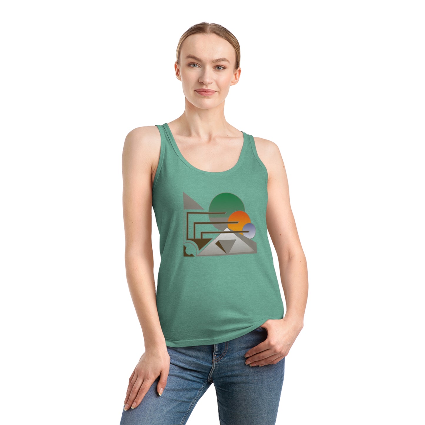 Women's Dreamer 100% Organic Cotton Tank Top (Design 13)