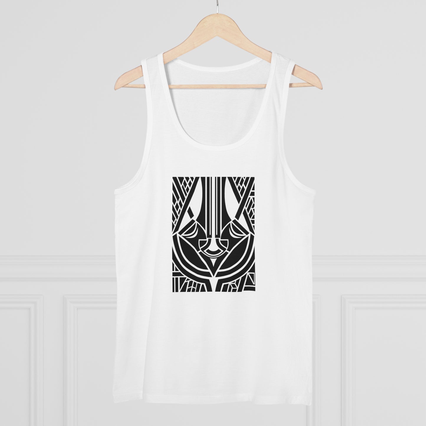 Men's Specter 100% Organic Cotton White Tank Top (Design 25)