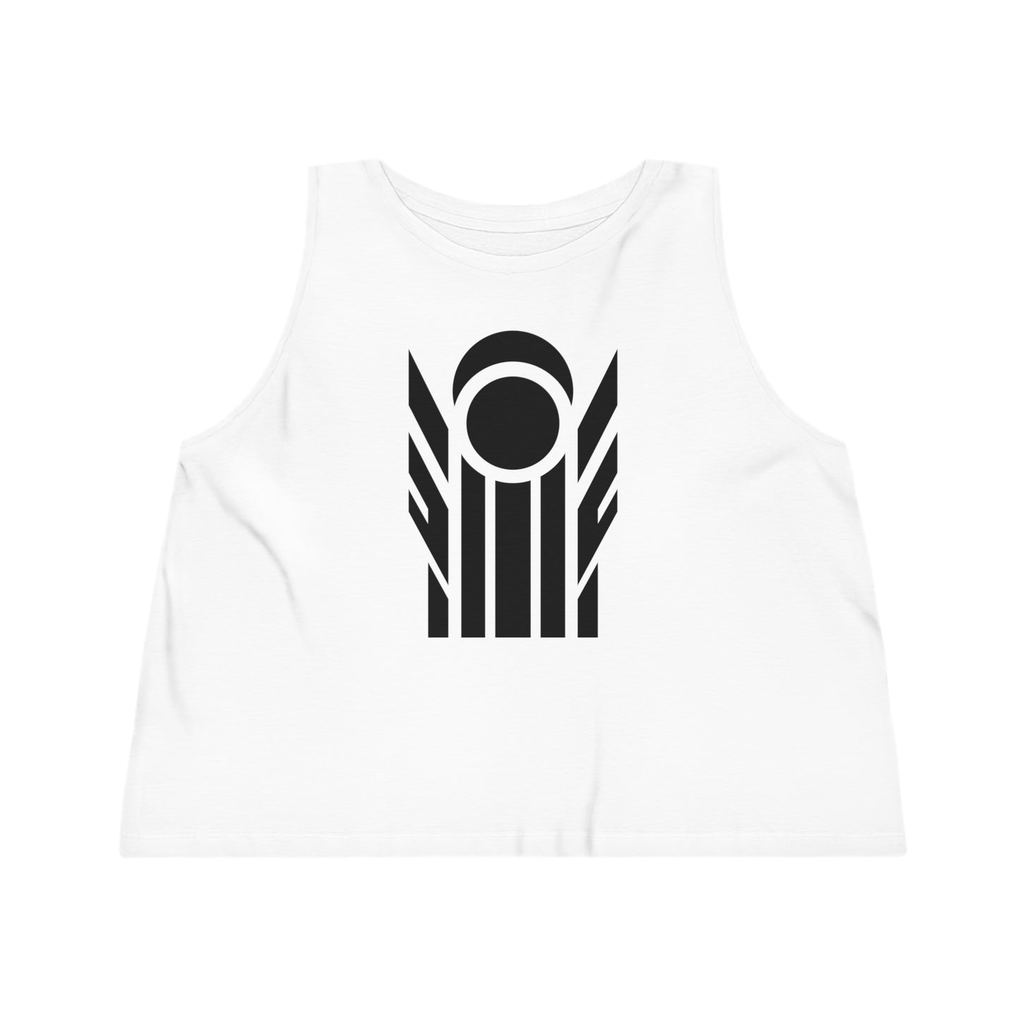 Women's Dancer 100% Organic Cotton Cropped Tank Top (Design 9)