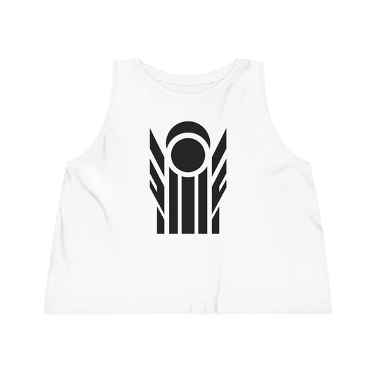 Women's Dancer 100% Organic Cotton Cropped Tank Top (Design 9)