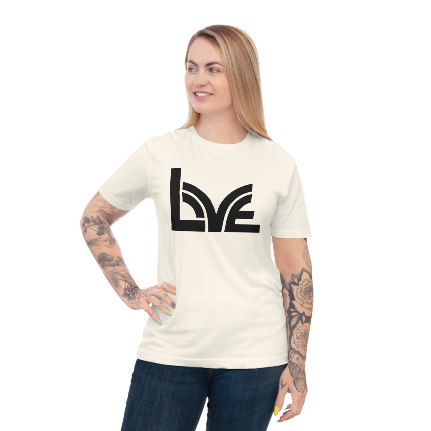 Unisex 100% Organic Cotton Classic Jersey T-shirt (Love)