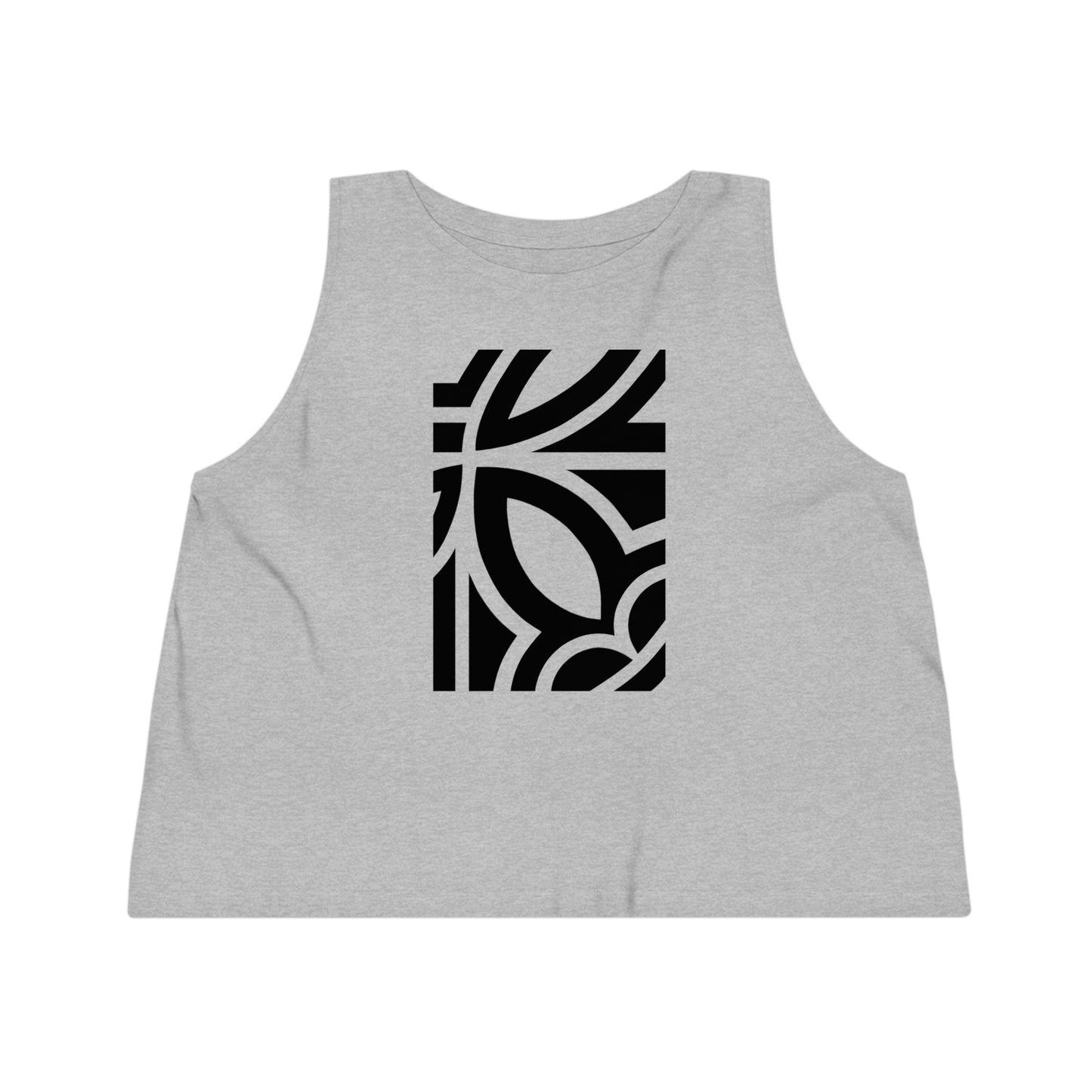 Women's Dancer 100% Organic Cotton Cropped Tank Top (Design 24)