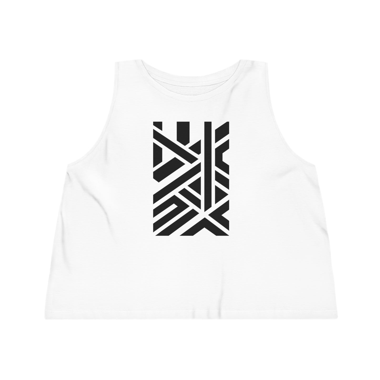 Women's Dancer 100% Organic Cotton Cropped Tank Top (Design 7)