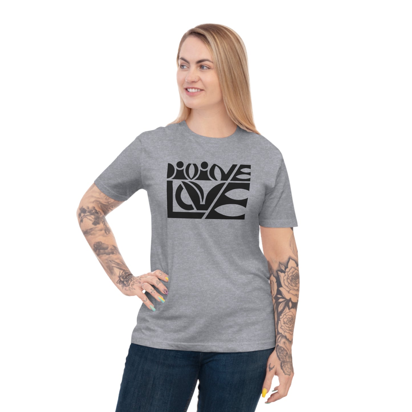 Unisex 100% Organic Cotton Classic Jersey T-shirt (Divine Love)