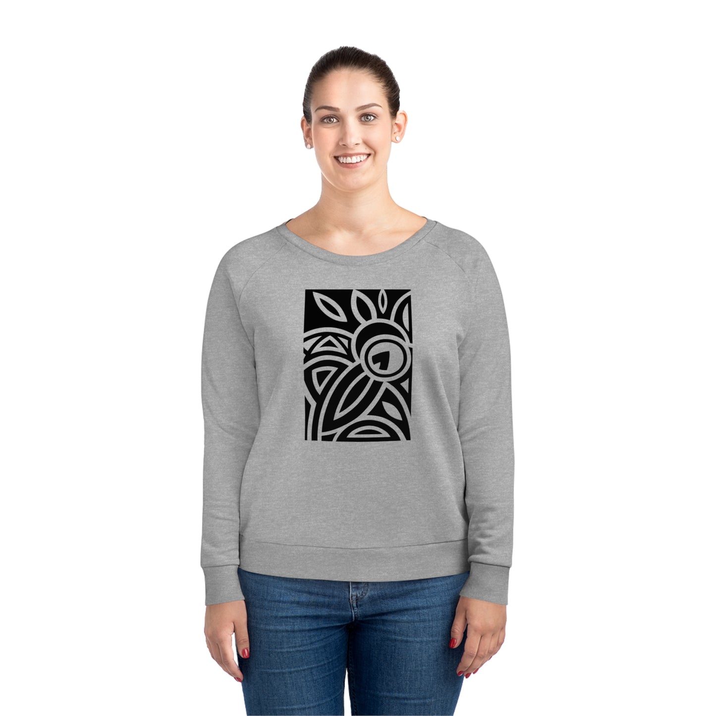 Women's Dazzler 85% Organic Cotton Relaxed Fit Sweatshirt (Design 23)