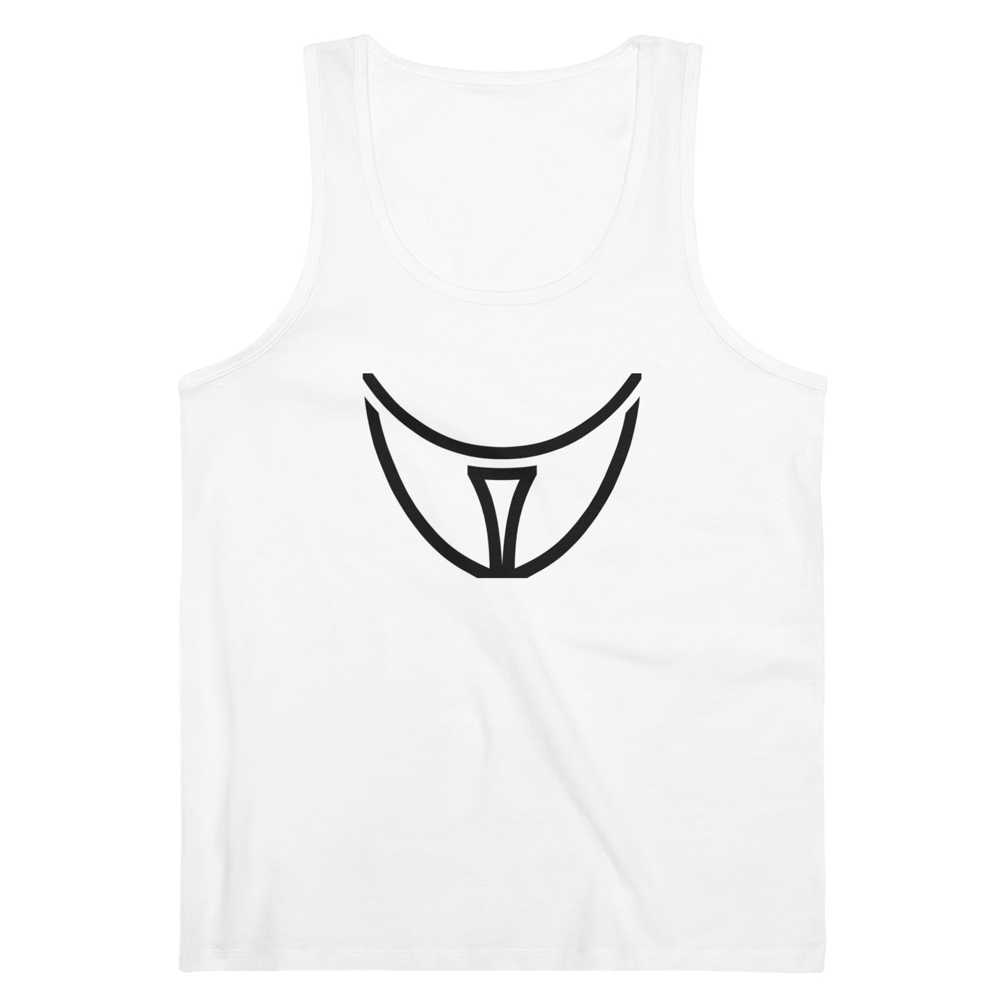 Men's Specter 100% Organic Cotton White Tank Top (Design 21)