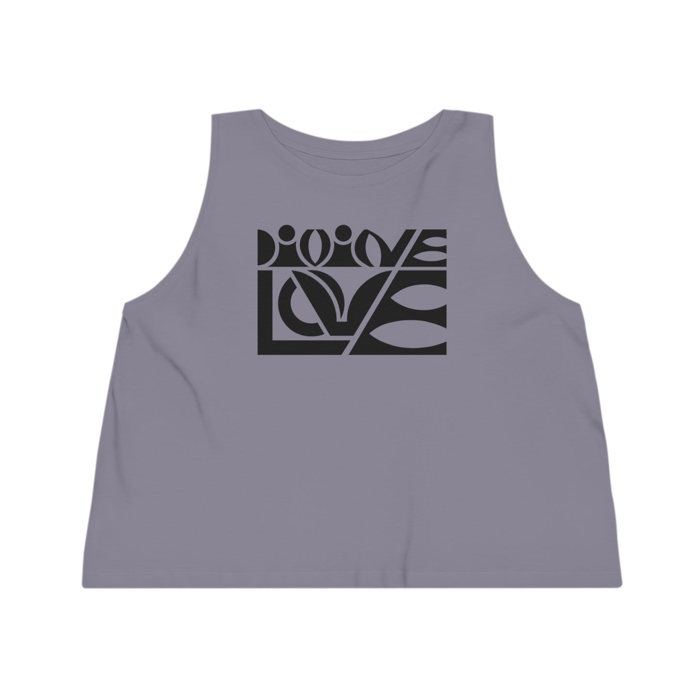 Women's Dancer 100% Organic Cotton Cropped Tank Top (Divine Love)