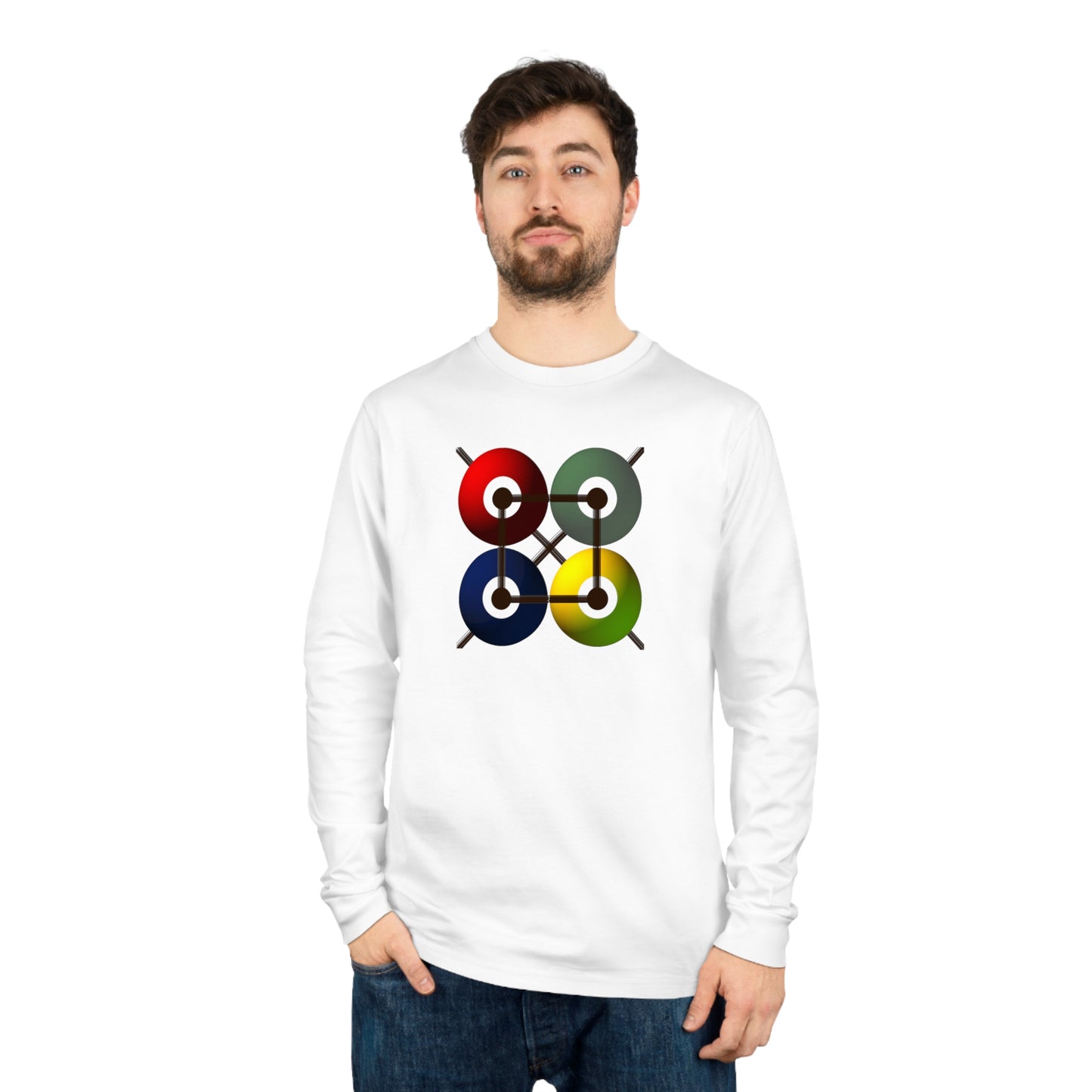 Unisex Shifts Dry 100% Organic Cotton Long Sleeve T-shirt (Design 16)